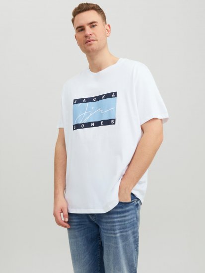Jack & Jones JORJOSHUA T-shirt Bright White - Magliette - Magliette Uomo Taglie Forti