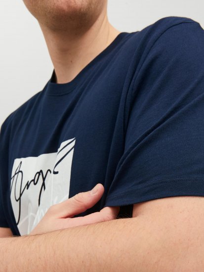 Jack & Jones JORJOSHUA T-shirt Navy - Magliette - Magliette Uomo Taglie Forti