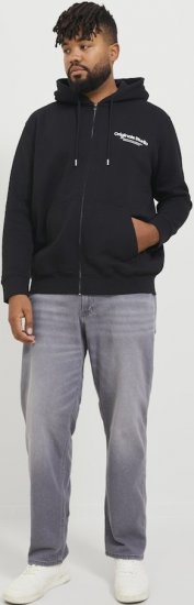 Jack & Jones ESTERBRO Zip Hoodie Black - Felpe & felpe con cappuccio - Felpe & Felpe con Cappuccio Uomo Taglie Forti