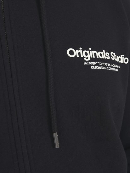 Jack & Jones ESTERBRO Zip Hoodie Black - Felpe & felpe con cappuccio - Felpe & Felpe con Cappuccio Uomo Taglie Forti
