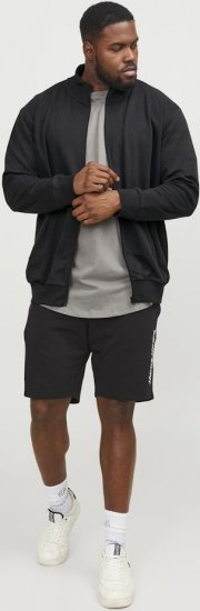 Jack & Jones PAULOS Turtleneck Zip Sweatshirt Black - Felpe & felpe con cappuccio - Felpe & Felpe con Cappuccio Uomo Taglie Forti