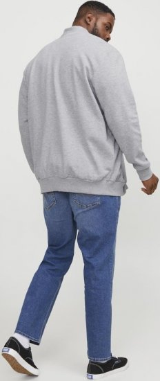 Jack & Jones PAULOS Turtleneck Zip Sweatshirt Light Grey Melange - Felpe & felpe con cappuccio - Felpe & Felpe con Cappuccio Uomo Taglie Forti