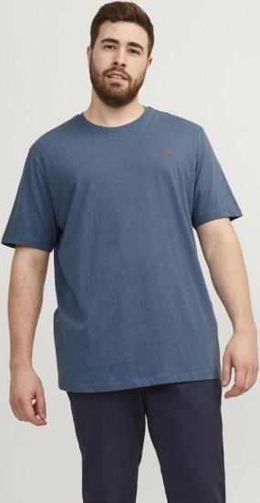 Jack & Jones PAULOS T-Shirt Denim Blue - Magliette - Magliette Uomo Taglie Forti