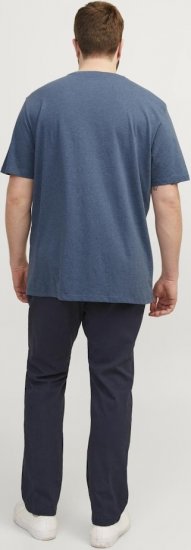 Jack & Jones PAULOS T-Shirt Denim Blue - Magliette - Magliette Uomo Taglie Forti