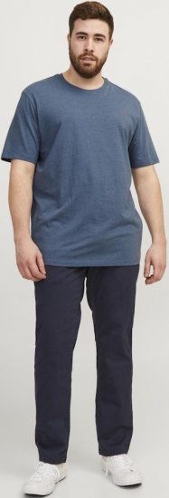Jack & Jones PAULOS T-Shirt Denim Blue - Magliette - Magliette Uomo Taglie Forti