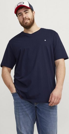 Jack & Jones PAULOS T-Shirt Navy Blazer - Magliette - Magliette Uomo Taglie Forti