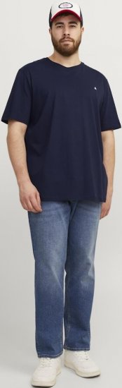 Jack & Jones PAULOS T-Shirt Navy Blazer - Magliette - Magliette Uomo Taglie Forti