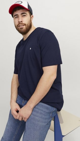 Jack & Jones PAULOS T-Shirt Navy Blazer - Magliette - Magliette Uomo Taglie Forti