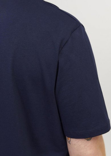 Jack & Jones PAULOS T-Shirt Navy Blazer - Magliette - Magliette Uomo Taglie Forti
