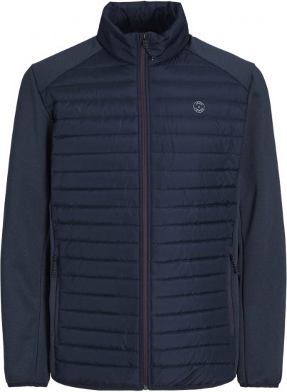 Jack & Jones MULTI SET-IN Sleeves Quilted Jacket With Collar Navy Blazer - Giubbotti - Giubbotti Uomo Taglie Forti