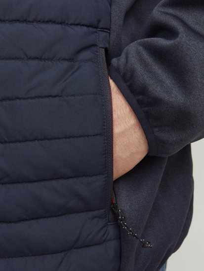 Jack & Jones MULTI SET-IN Sleeves Quilted Jacket With Collar Navy Blazer - Giubbotti - Giubbotti Uomo Taglie Forti