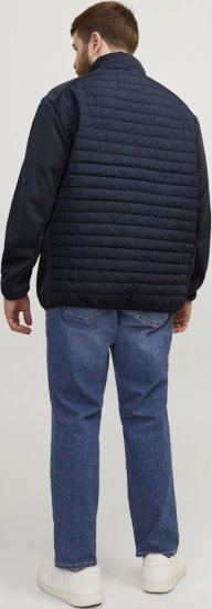 Jack & Jones MULTI SET-IN Sleeves Quilted Jacket With Collar Navy Blazer - Giubbotti - Giubbotti Uomo Taglie Forti