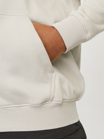 Jack & Jones ESTERBRO Zip Hoodie Light Grey - Felpe & felpe con cappuccio - Felpe & Felpe con Cappuccio Uomo Taglie Forti