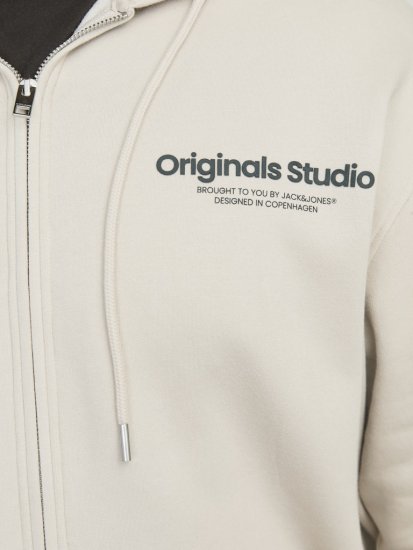 Jack & Jones ESTERBRO Zip Hoodie Light Grey - Felpe & felpe con cappuccio - Felpe & Felpe con Cappuccio Uomo Taglie Forti