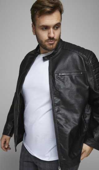 Jack & Jones ROCKY Jacket Black - Giubbotti - Giubbotti Uomo Taglie Forti