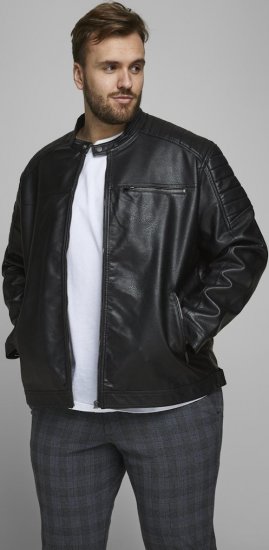 Jack & Jones ROCKY Jacket Black - Giubbotti - Giubbotti Uomo Taglie Forti