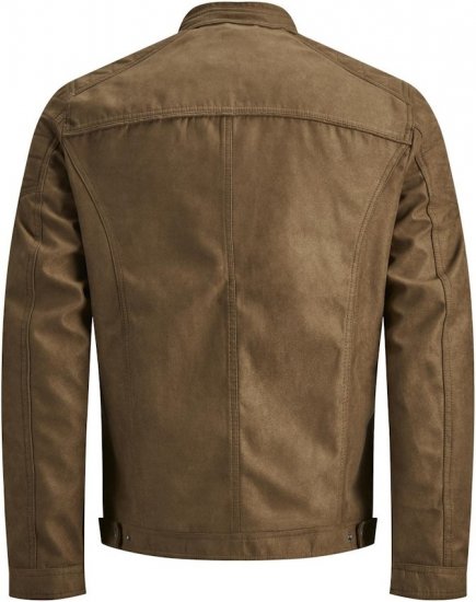 Jack & Jones ROCKY Jacket Brown - Giubbotti - Giubbotti Uomo Taglie Forti