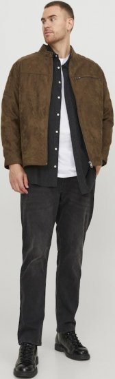 Jack & Jones ROCKY Jacket Brown - Giubbotti - Giubbotti Uomo Taglie Forti