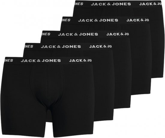 Jack & Jones HUEY Trunks 5-Pack Black - Intimo & costumi da bagno - Intimo Taglie Forti Uomo