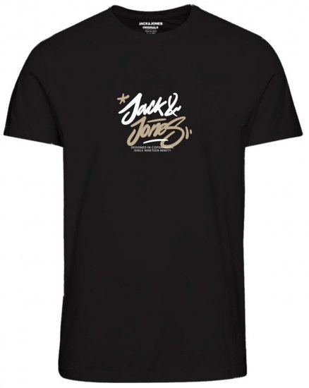 Jack & Jones JORSEQUOIA T-Shirt Black - Magliette - Magliette Uomo Taglie Forti