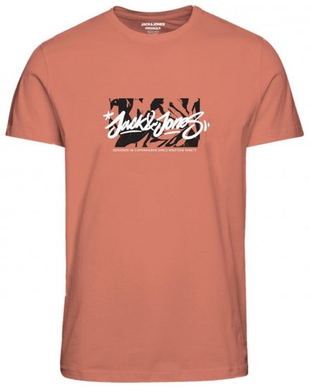Jack & Jones JORSEQUOIA T-Shirt Canyon Sunset - Magliette - Magliette Uomo Taglie Forti