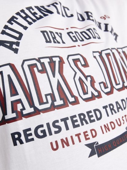 Jack & Jones JJELOGO O-Neck T-Shirt White - Magliette - Magliette Uomo Taglie Forti