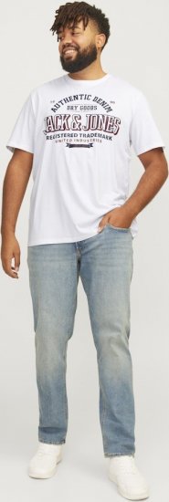 Jack & Jones JJELOGO O-Neck T-Shirt White - Magliette - Magliette Uomo Taglie Forti