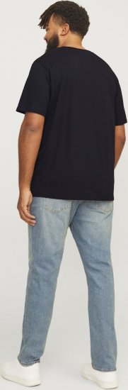 Jack & Jones LOGO O-Neck T-Shirt Black - Magliette - Magliette Uomo Taglie Forti