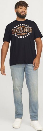 Jack & Jones LOGO O-Neck T-Shirt Black - Magliette - Magliette Uomo Taglie Forti