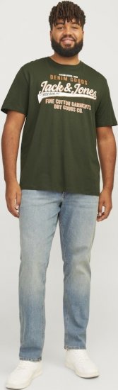 Jack & Jones JJELOGO O-Neck T-Shirt Kombu Green - Magliette - Magliette Uomo Taglie Forti