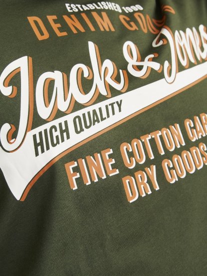 Jack & Jones JJELOGO O-Neck T-Shirt Kombu Green - Magliette - Magliette Uomo Taglie Forti