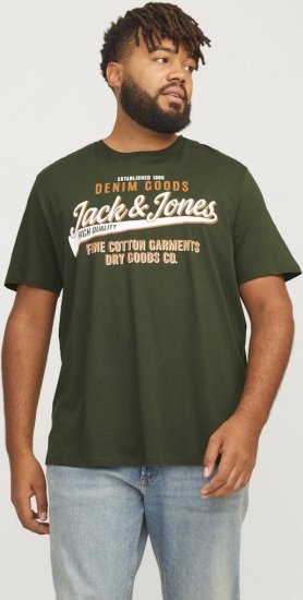Jack & Jones JJELOGO O-Neck T-Shirt Kombu Green - Magliette - Magliette Uomo Taglie Forti