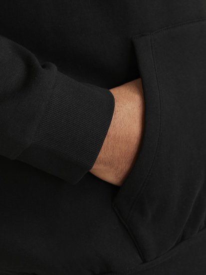 Jack & Jones CORP OLD LOGO REG FIT Hoodie Black - Felpe & felpe con cappuccio - Felpe & Felpe con Cappuccio Uomo Taglie Forti