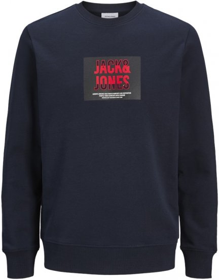 Jack & Jones HUDSON Sweatshirt Navy - Felpe & felpe con cappuccio - Felpe & Felpe con Cappuccio Uomo Taglie Forti