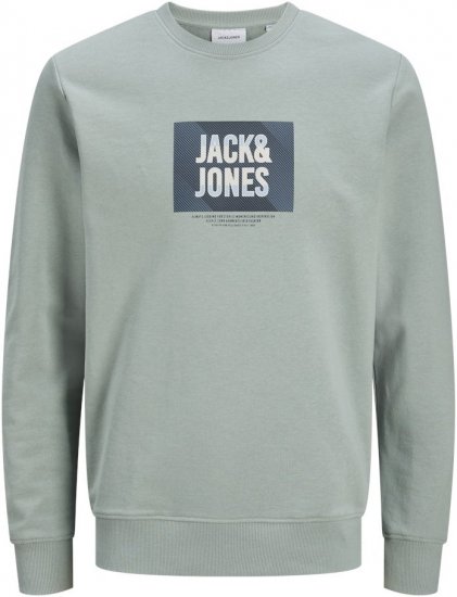 Jack & Jones HUDSON Sweatshirt Iceberg Green - Felpe & felpe con cappuccio - Felpe & Felpe con Cappuccio Uomo Taglie Forti