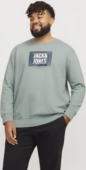 Jack & Jones HUDSON Sweatshirt Iceberg Green - Felpe & felpe con cappuccio - Felpe & Felpe con Cappuccio Uomo Taglie Forti