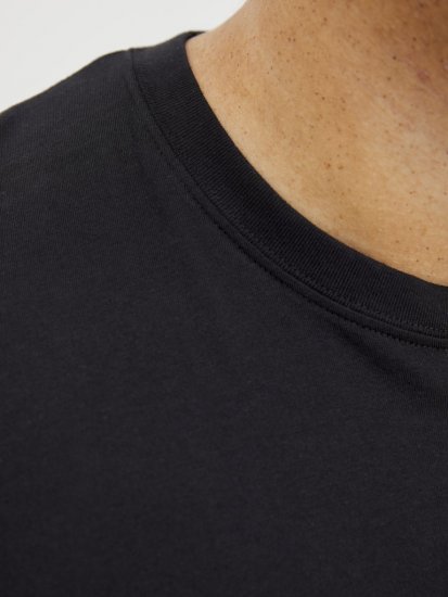 Jack & Jones Tarmac Branding Crew Neck T-Shirt Black - Magliette - Magliette Uomo Taglie Forti