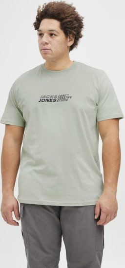 Jack & Jones Tarmac Branding Crew Neck T-Shirt Green - Magliette - Magliette Uomo Taglie Forti
