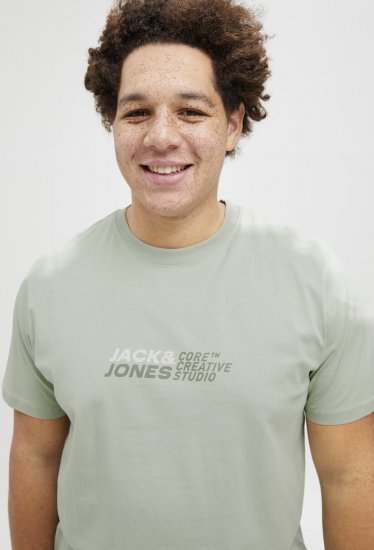 Jack & Jones Tarmac Branding Crew Neck T-Shirt Green - Magliette - Magliette Uomo Taglie Forti