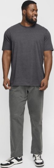Jack & Jones ORGANIC T-Shirt Dark Grey Melange - Magliette - Magliette Uomo Taglie Forti