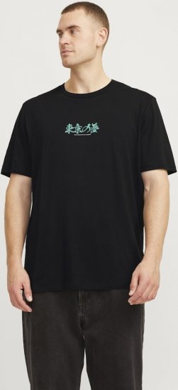 Jack & Jones Dreams Front & Back Print Crew Neck T-Shirt Black - Magliette - Magliette Uomo Taglie Forti