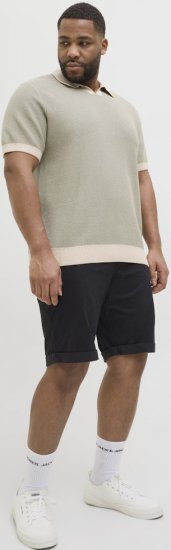 Jack & Jones Dave Chino Shorts Black - Shorts - Pantaloncini Uomo Taglie Forti