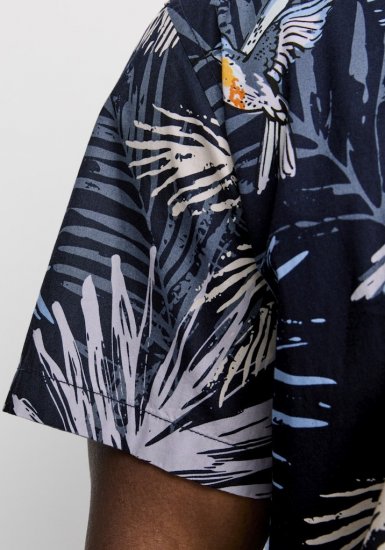 Jack & Jones Hawaii AOP Shirt Blue - Camicie - Camicie Taglie Forti Uomo