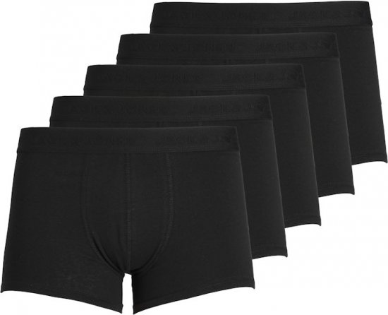 Jack & Jones TONE IN TONE Trunks 5-Pack Black - Intimo & costumi da bagno - Intimo Taglie Forti Uomo