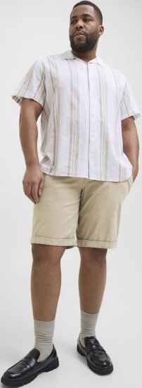 Jack & Jones Dave Chino Shorts Beige - Shorts - Pantaloncini Uomo Taglie Forti
