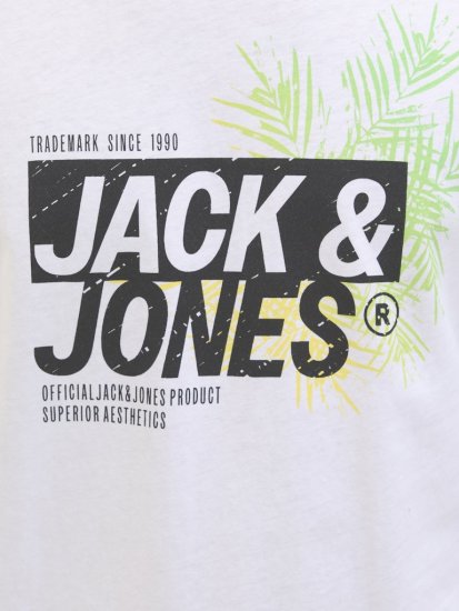  Jack & Jones Jaxon Crew Neck T-Shirt White - Magliette - Magliette Uomo Taglie Forti