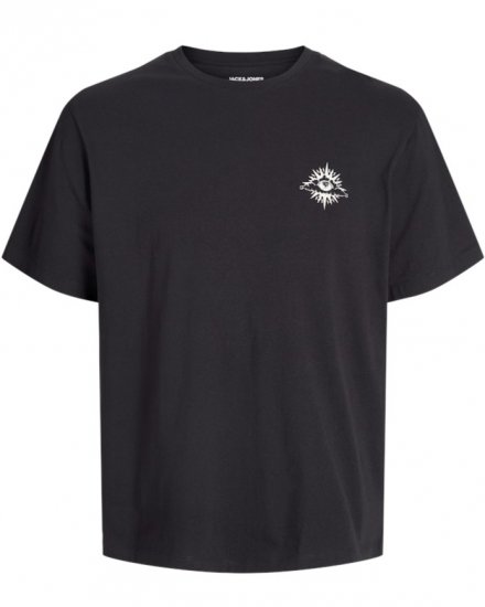  Jack & Jones Jackie Crew Neck T-Shirt Black - Magliette - Magliette Uomo Taglie Forti