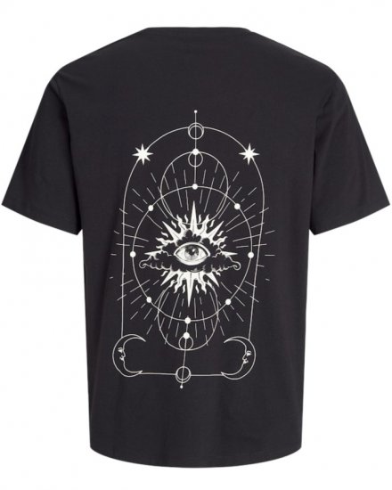  Jack & Jones Jackie Crew Neck T-Shirt Black - Magliette - Magliette Uomo Taglie Forti