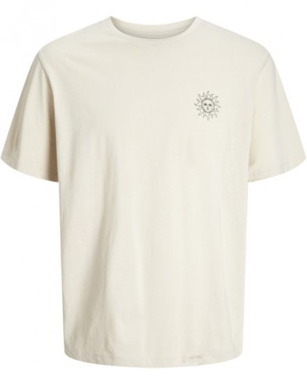 Jack & Jones Jackie Crew Neck T-Shirt Moonbeam - Magliette - Magliette Uomo Taglie Forti
