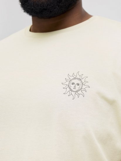 Jack & Jones Jackie Crew Neck T-Shirt Moonbeam - Magliette - Magliette Uomo Taglie Forti